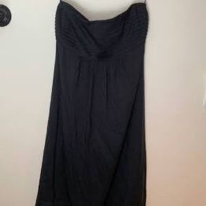 Black strapless dress